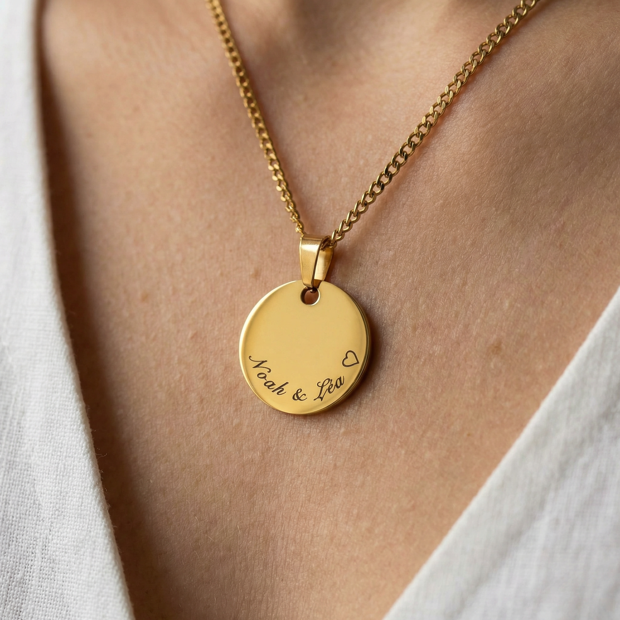 Collier Médaille Gravée