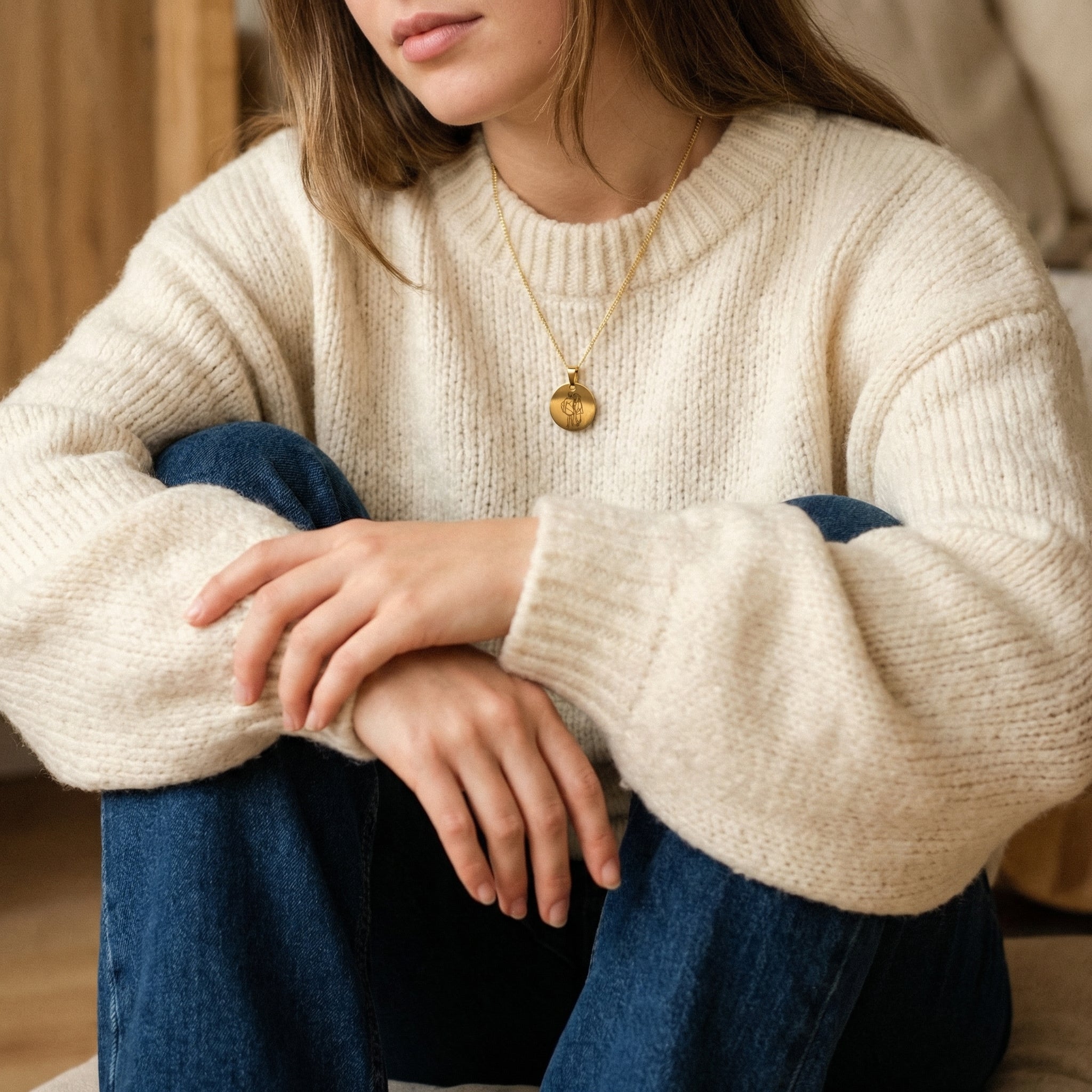 Collier Line Art Personnalisé