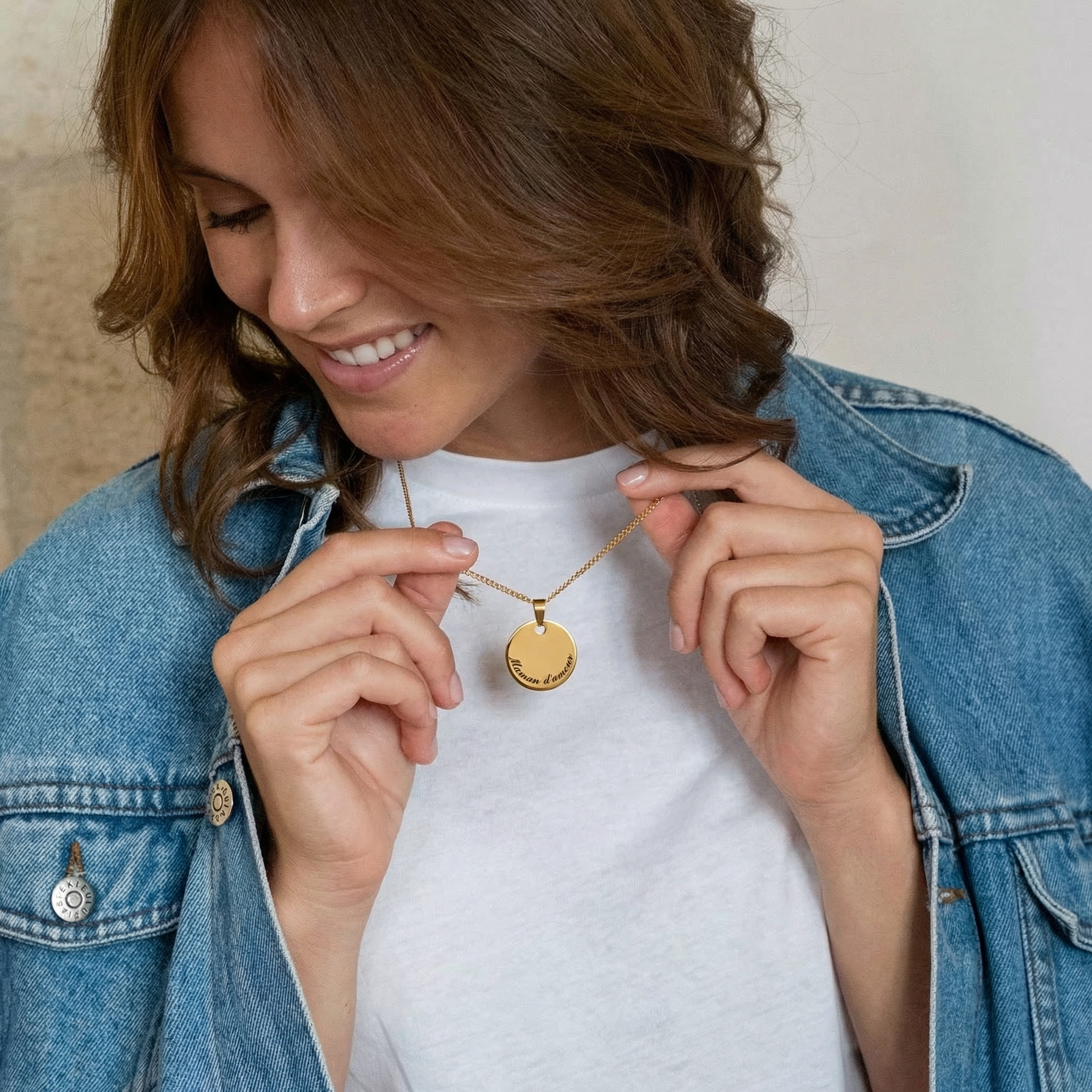 Collier Médaille Gravée